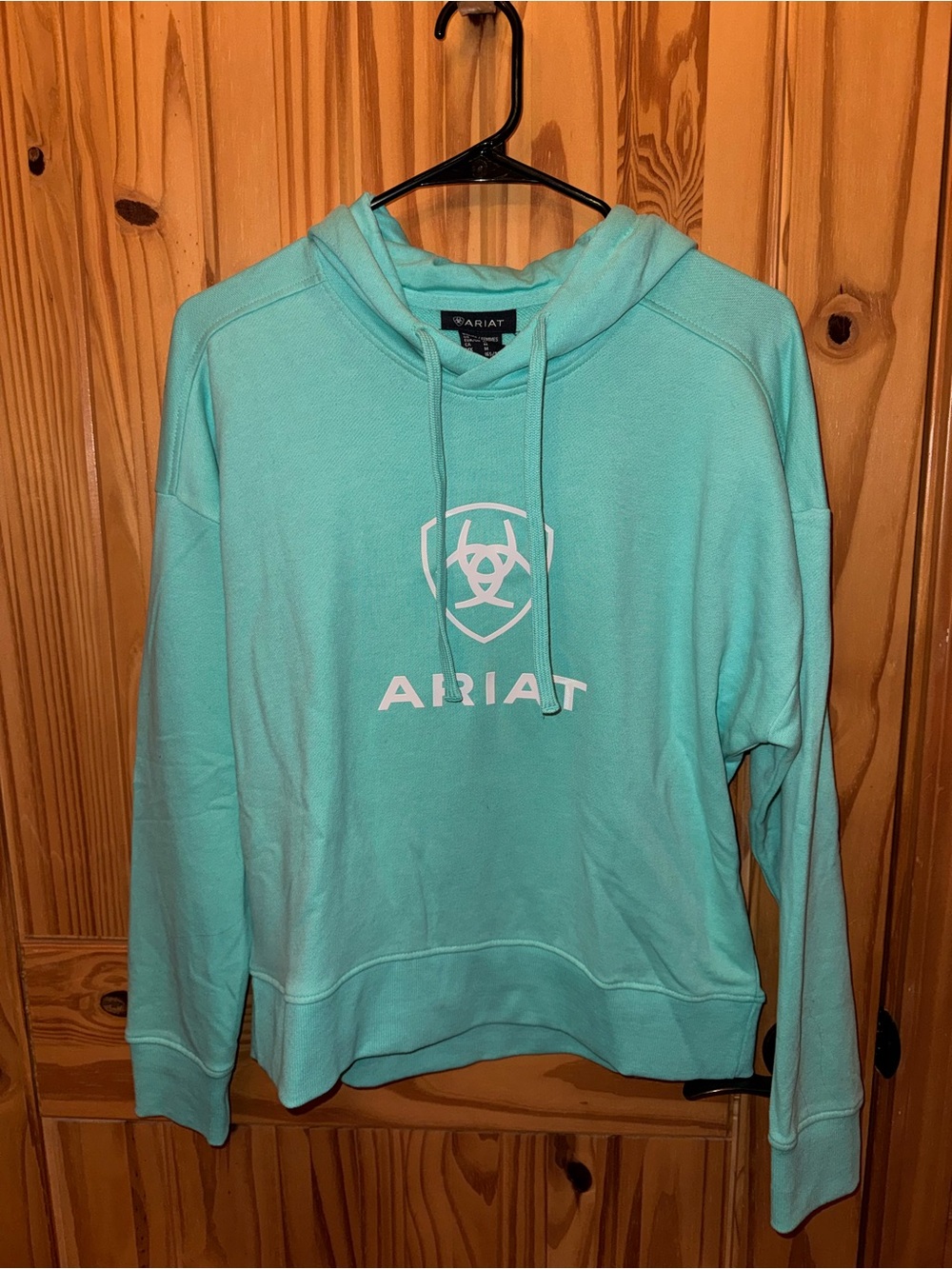 Ariat Teal Pullover Hoodie with Logo Tag